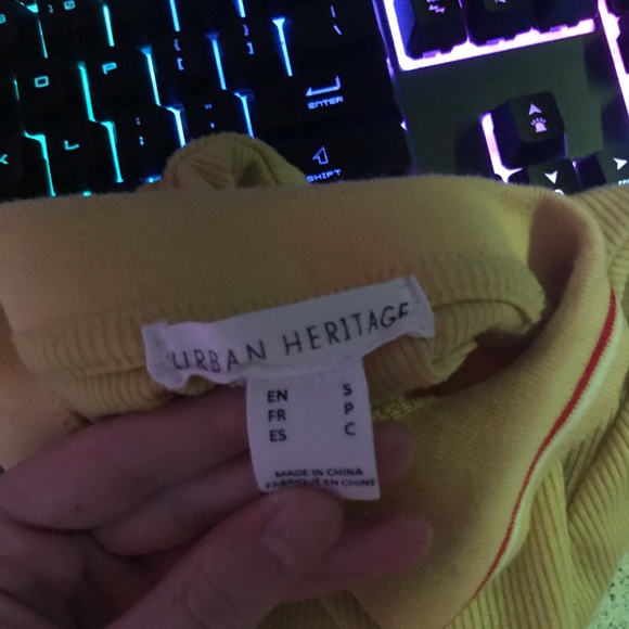 Collared yellow quarter zip up - Picture 2 of 2